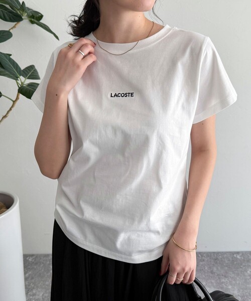 fredy emue(フレディエミュ)の「【LACOSTE/ラコステ】ロゴ入り半袖Tシャツ(Tシャツ/カットソー・レディース・ブラック/ネイビー/オフホワイト・38)」の5枚目の写真