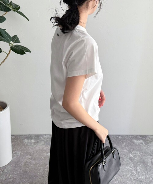 fredy emue(フレディエミュ)の「【LACOSTE/ラコステ】ロゴ入り半袖Tシャツ(Tシャツ/カットソー・レディース・ブラック/ネイビー/オフホワイト・38)」の10枚目の写真