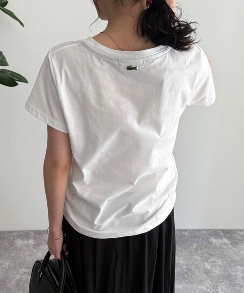 fredy emue(フレディエミュ)の「【LACOSTE/ラコステ】ロゴ入り半袖Tシャツ(Tシャツ/カットソー・レディース・ブラック/ネイビー/オフホワイト・38)」の11枚目の写真