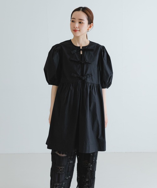 セール】GANNI Cotton Poplin Mini Dress（ワンピース）｜GANNI