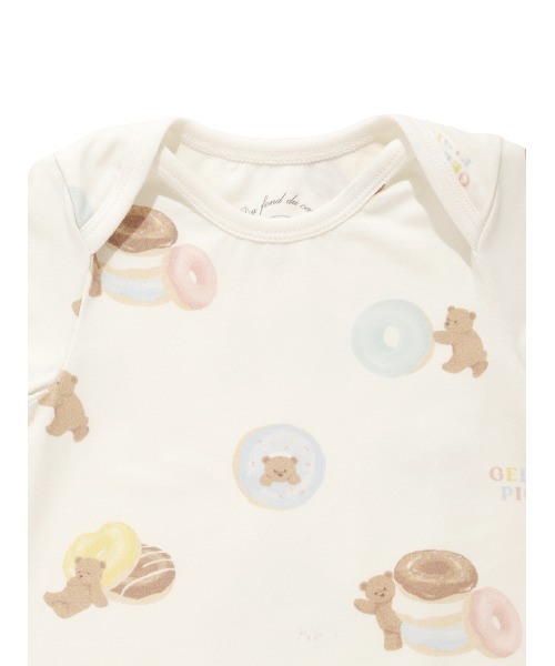 ジェラートピケ ドーナッツベア柄Tシャツ&ロングパンツ　セット ジェラートピケ ドーナッツベア柄Tシャツ&ロングパンツ セット