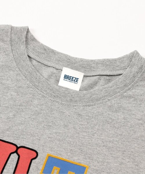 BREEZE(ブリーズ)の「WEB限定【リンク】ロゴアップリケ半袖Tシャツ(オトナ)(Tシャツ/カットソー・レディース・レインボー/グレー/オフホワイト・LARGE/MEDIUM)」の8枚目の写真