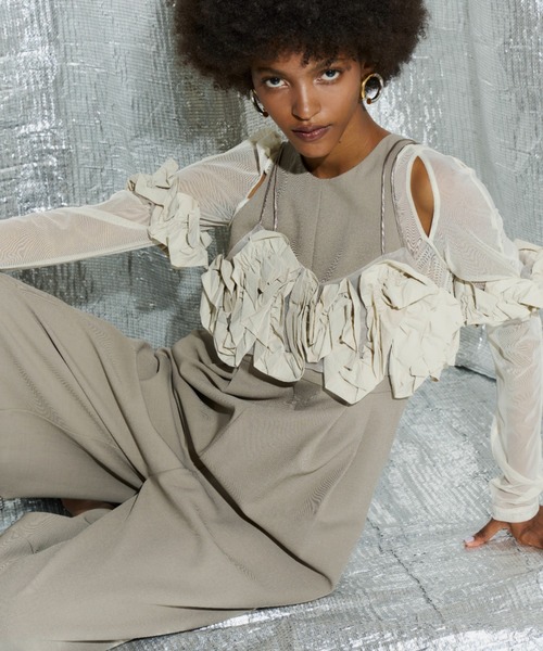 ANDRESD（アンドレスド）の「ラッフルビスチェパンツドレス / ruffled