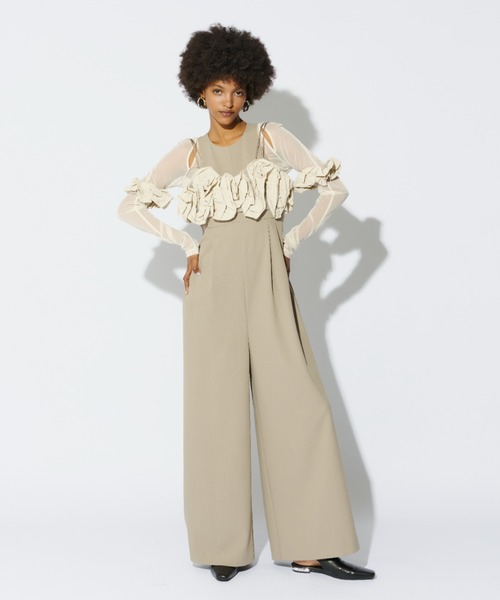 セール】ruffled bustier pants dress ラッフルビスチェパンツ