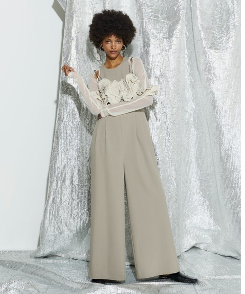 ruffled bustier pants dress ラッフルビスチェパンツドレス