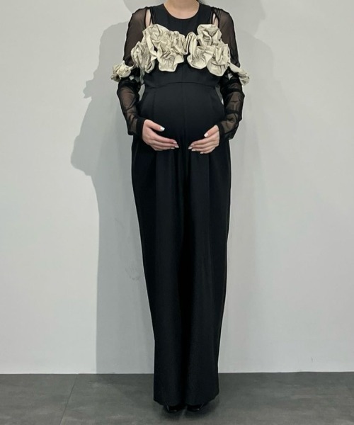 セール】ラッフルビスチェパンツドレス / ruffled bustier pants dress