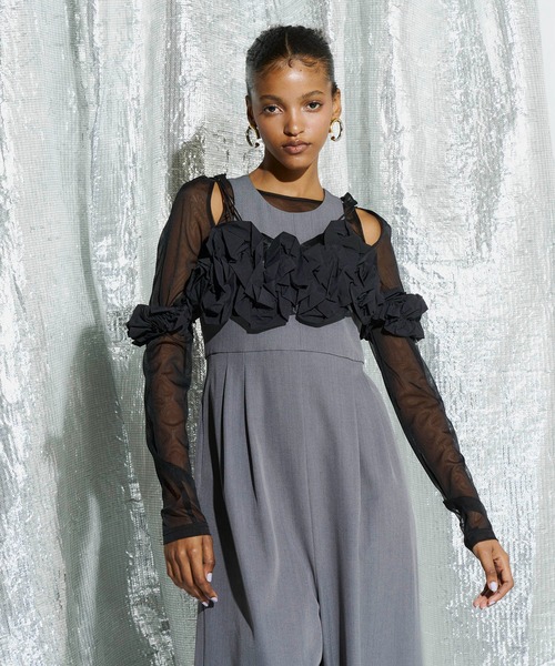 ANDRESD（アンドレスド）の「ラッフルビスチェパンツドレス / ruffled