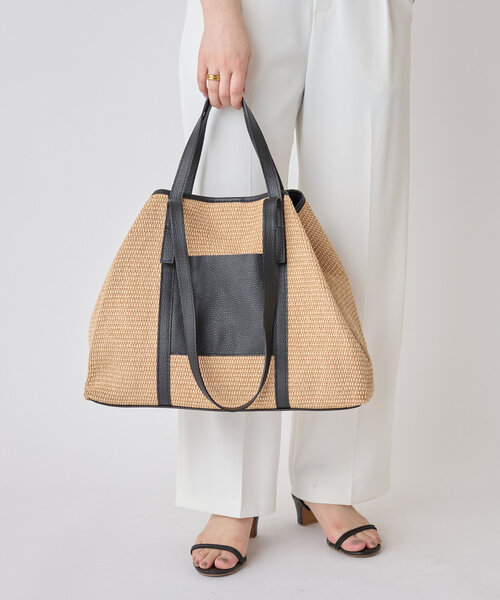 LIVETART（リヴェタート）の「《LIVETART》ラフィアトートバッグ（トートバッグ・レディース・ブラック/ブラウン・FREE）」の5枚目の写真