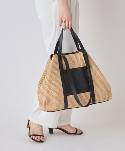 LIVETART（リヴェタート）の「《LIVETART》ラフィアトートバッグ（トートバッグ・レディース・ブラック/ブラウン・FREE）」の6枚目の写真