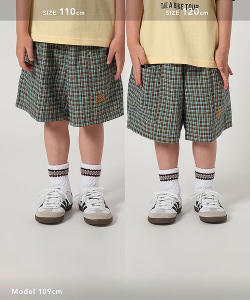 green label relaxing（グリーンレーベルリラクシング）の「チェック ビッグポケット ショートパンツ / キッズ  100cm-130cm（その他パンツ・キッズ・ブラウン/コバルトブルー・100cm/120cm/130cm/110cm）」の10枚目の写真