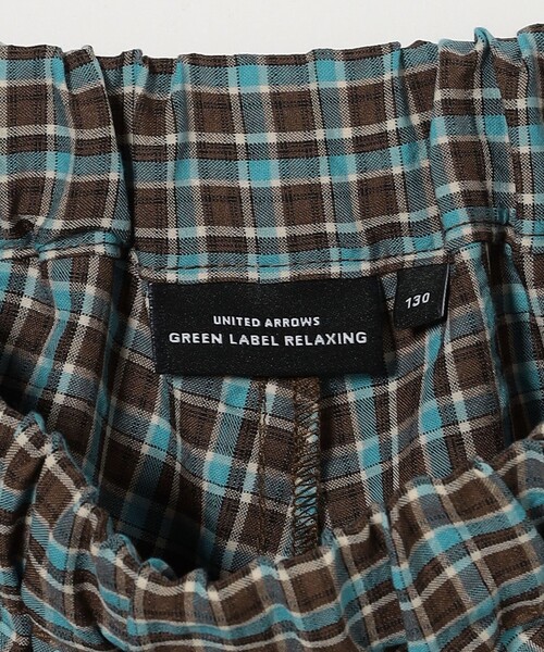 green label relaxing（グリーンレーベルリラクシング）の「チェック ビッグポケット ショートパンツ / キッズ  100cm-130cm（その他パンツ・キッズ・ブラウン/コバルトブルー・100cm/120cm/130cm/110cm）」の22枚目の写真