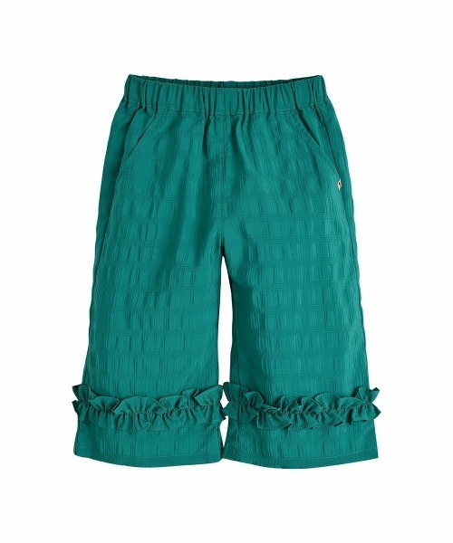 moimoln（モイモルン）の「フォーリンワイド8分丈パンツ（その他パンツ・キッズ・ブルーグリーン・100cm/110cm/120cm/130cm/140cm）」の2枚目の写真