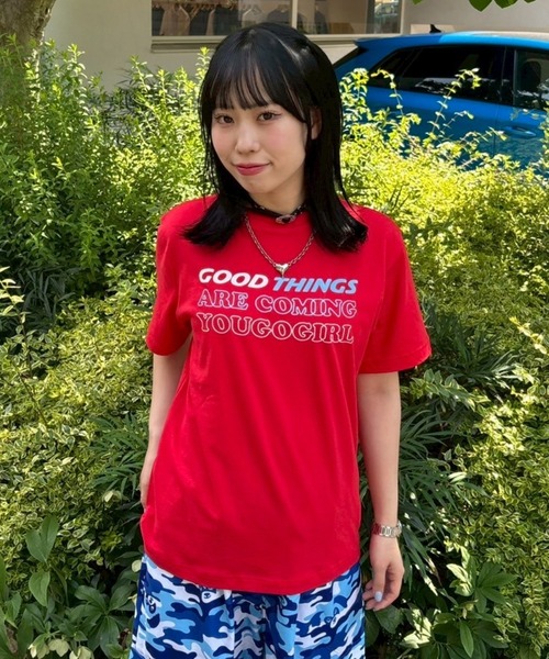 Candy Stripper(キャンディストリッパー)の「YOU GO GIRL Tシャツ(Tシャツ/カットソー・レディース・オフホワイト/ブラック/ピンク/レッド・M/L/XL)」の15枚目の写真