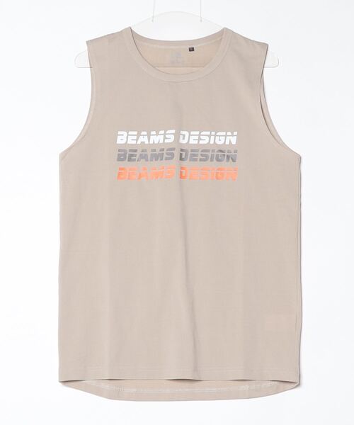 TIGORA by BEAMS DESIGN(ティゴラバイビームスデザイン)の「ティゴラ ビームス TIGORA BEAMS ノースリーブ(Tシャツ/カットソー・メンズ・ベージュ/ブラック・S/L/M/LL)」の1枚目の写真