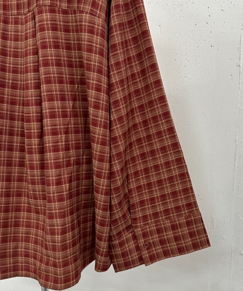 MIRROR STOKE（ミラーストーク）の「【ZOZO限定】CHECK OVER SHIRT（シャツ/ブラウス・レディース・ネイビー/キャメル/レッド・MEDIUM）」の11枚目の写真