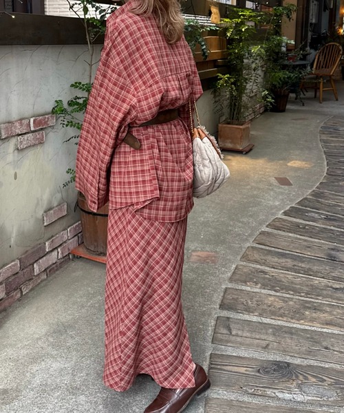 MIRROR STOKE（ミラーストーク）の「【ZOZO限定】CHECK OVER SHIRT（シャツ/ブラウス・レディース・ネイビー/キャメル/レッド・MEDIUM）」の16枚目の写真