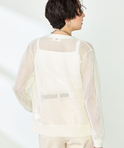 NOLLEY’S(ノーリーズ)の「《手洗い可能》メッシュ長袖Vネックカーディガン(カーディガン/ボレロ・レディース・オフホワイト/ミント/サーモンピンク・38)」の16枚目の写真