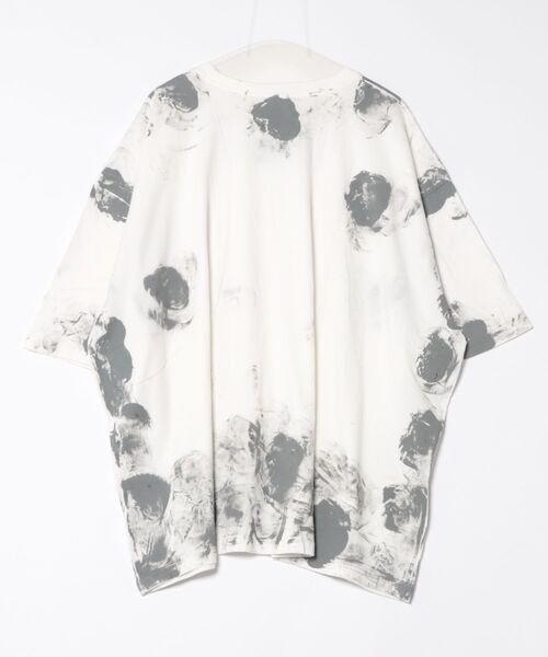 a.p.o.v.(エーピーオービー)の「a.p.o.v. ダートペイントオーバーサイズTシャツ(Tシャツ/カットソー・メンズ・ブラック/ホワイト・ONESIZE)」の3枚目の写真