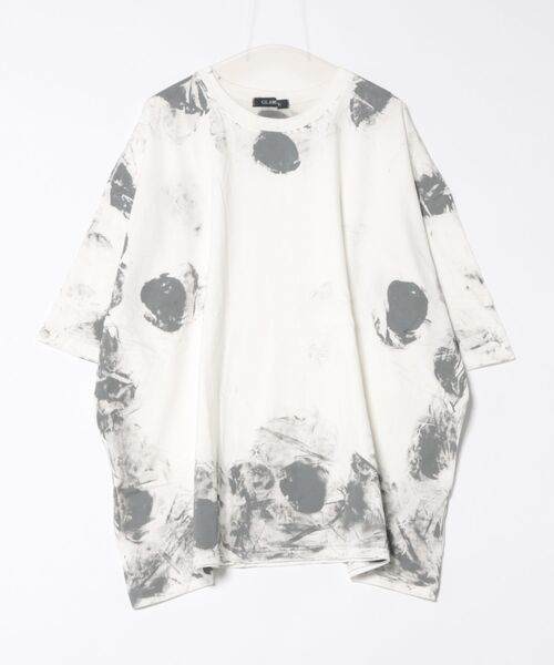 a.p.o.v.(エーピーオービー)の「a.p.o.v. ダートペイントオーバーサイズTシャツ(Tシャツ/カットソー・メンズ・ブラック/ホワイト・ONESIZE)」の6枚目の写真