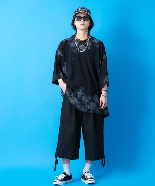 a.p.o.v.(エーピーオービー)の「a.p.o.v. ダートペイントオーバーサイズTシャツ(Tシャツ/カットソー・メンズ・ブラック/ホワイト・ONESIZE)」の8枚目の写真