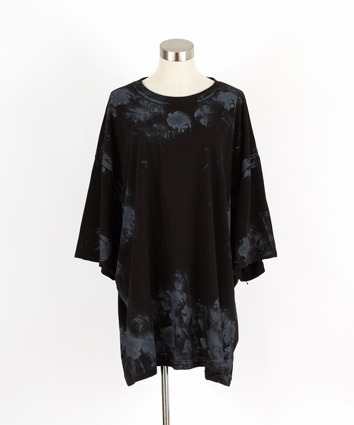 a.p.o.v.(エーピーオービー)の「a.p.o.v. ダートペイントオーバーサイズTシャツ(Tシャツ/カットソー・メンズ・ブラック/ホワイト・ONESIZE)」の14枚目の写真