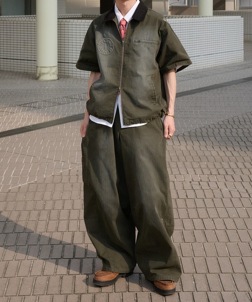 セール】vintage washed mulch pocket short sleeve jacket ビンテージ