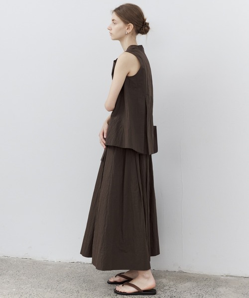 tageechita（タジチタ）の「【tageechita】ドレープネックリボン付きプリーツブラウス（シャツ/ブラウス・レディース・ブラウン・S/M/L）」の19枚目の写真