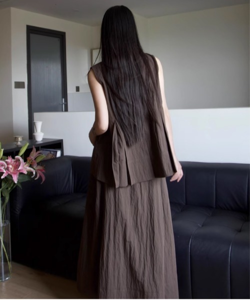 tageechita（タジチタ）の「【tageechita】ボウタイ ノースリーブブラウス（シャツ/ブラウス・レディース・ブラウン・M/S/L）」の20枚目の写真