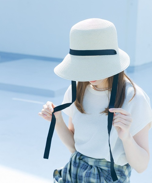 SMELLY（スメリー）の「ペーパーリボンハット（ハット・レディース・アイボリー/ベージュ・-）」の4枚目の写真