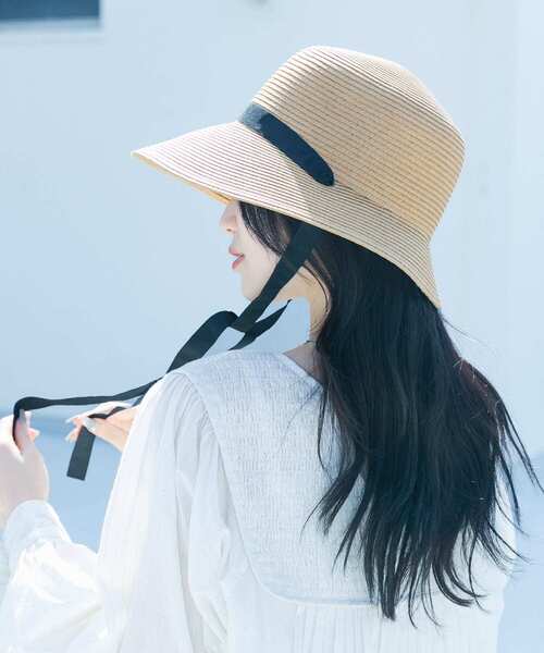 SMELLY（スメリー）の「ペーパーリボンハット（ハット・レディース・アイボリー/ベージュ・-）」の11枚目の写真