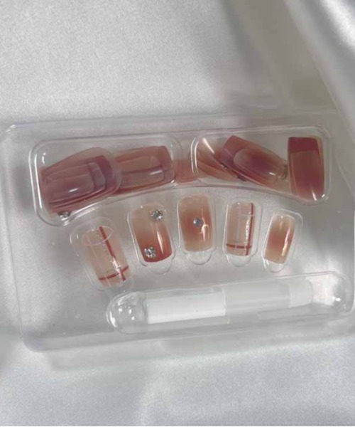 shoppinggo（ショッピングゴー）の「ネイルチップ ショート シンプル（ネイルシール/ネイルチップ・レディース・ワインレッド・FREE）」の2枚目の写真