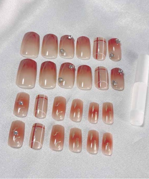 shoppinggo（ショッピングゴー）の「ネイルチップ ショート シンプル（ネイルシール/ネイルチップ・レディース・ワインレッド・FREE）」の6枚目の写真