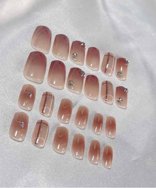 shoppinggo（ショッピングゴー）の「ネイルチップ ショート シンプル（ネイルシール/ネイルチップ・レディース・ワインレッド・FREE）」の7枚目の写真