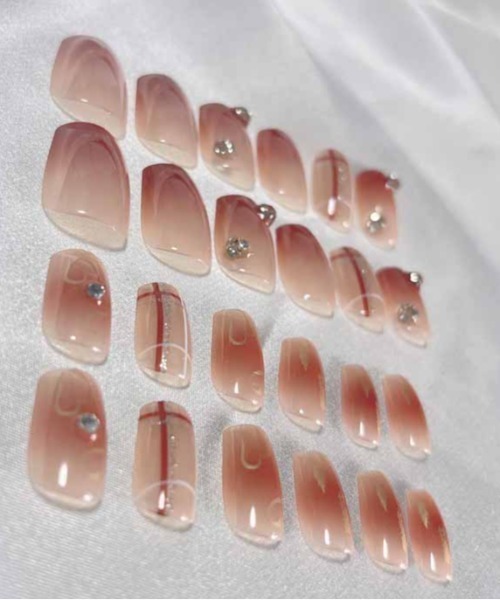 shoppinggo（ショッピングゴー）の「ネイルチップ ショート シンプル（ネイルシール/ネイルチップ・レディース・ワインレッド・FREE）」の8枚目の写真