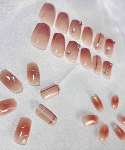 shoppinggo（ショッピングゴー）の「ネイルチップ ショート シンプル（ネイルシール/ネイルチップ・レディース・ワインレッド・FREE）」の10枚目の写真