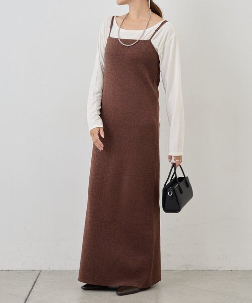 SHENERY(シーナリー)の「総針ニットキャミワンピース(ワンピース・レディース・ブラック系その他/ブラック/ブラウン・36/38)」の14枚目の写真