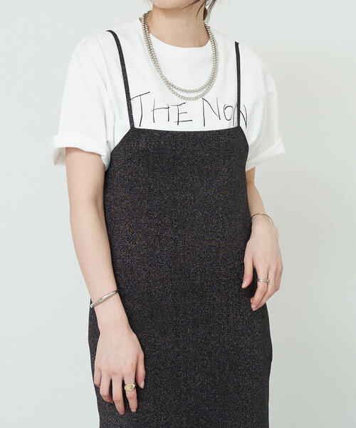 SHENERY(シーナリー)の「総針ニットキャミワンピース(ワンピース・レディース・ブラック系その他/ブラック/ブラウン・36/38)」の4枚目の写真