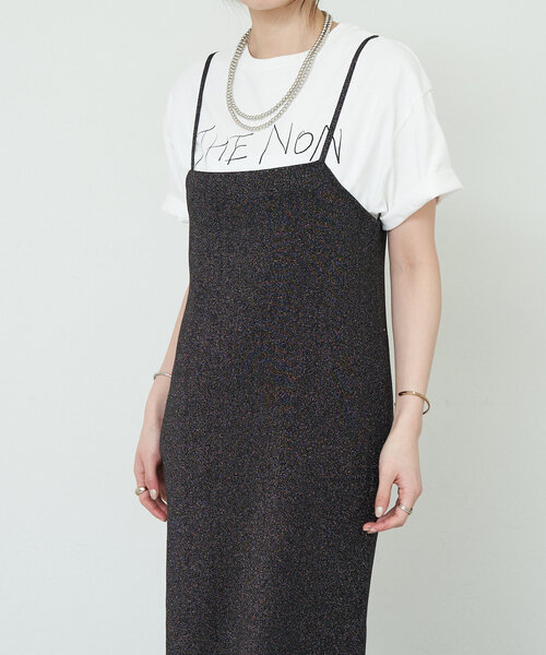 SHENERY(シーナリー)の「総針ニットキャミワンピース(ワンピース・レディース・ブラック系その他/ブラック/ブラウン・36/38)」の8枚目の写真