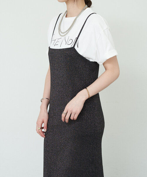 SHENERY(シーナリー)の「総針ニットキャミワンピース(ワンピース・レディース・ブラック系その他/ブラック/ブラウン・36/38)」の6枚目の写真