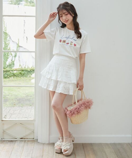 MAJESTIC LEGON（マジェスティックレゴン）の「スイートモチーフTシャツ（Tシャツ/カットソー・レディース・オートミール/ブルー系その他2/レッド系その他2・MEDIUM）」の19枚目の写真