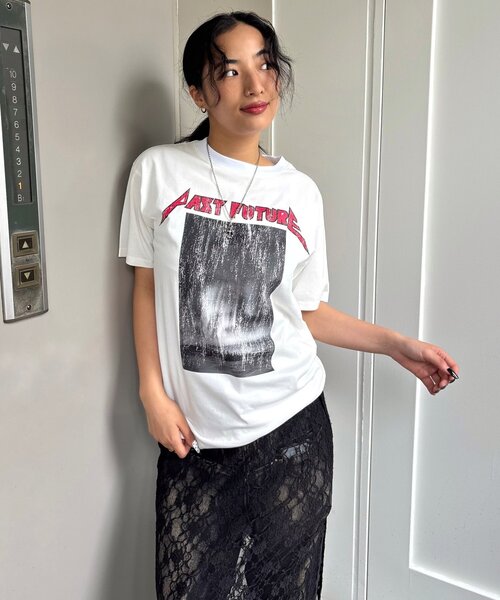 WHO'S WHO gallery(フーズフーギャラリー)の「PFバンドライクTEE(Tシャツ/カットソー・レディース・チャコールグレー/オフホワイト・FREE)」の1枚目の写真