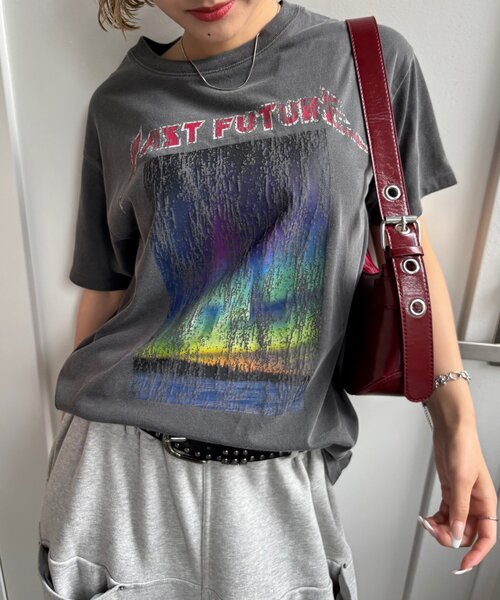 WHO'S WHO gallery(フーズフーギャラリー)の「PFバンドライクTEE(Tシャツ/カットソー・レディース・チャコールグレー/オフホワイト・FREE)」の2枚目の写真