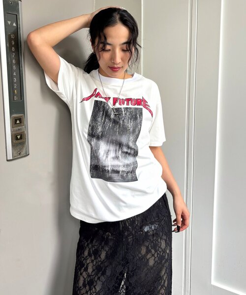 WHO'S WHO gallery(フーズフーギャラリー)の「PFバンドライクTEE(Tシャツ/カットソー・レディース・チャコールグレー/オフホワイト・FREE)」の3枚目の写真