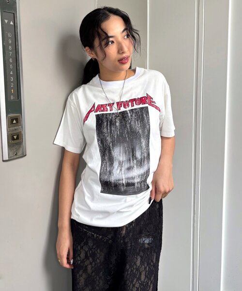 WHO'S WHO gallery(フーズフーギャラリー)の「PFバンドライクTEE(Tシャツ/カットソー・レディース・チャコールグレー/オフホワイト・FREE)」の4枚目の写真