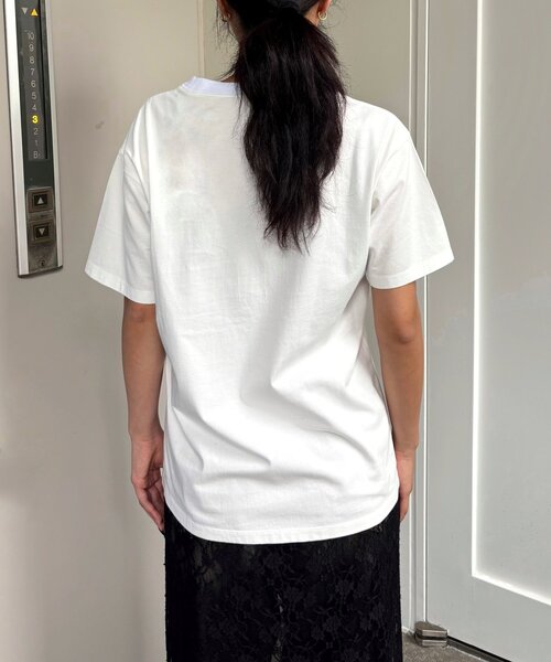 WHO'S WHO gallery(フーズフーギャラリー)の「PFバンドライクTEE(Tシャツ/カットソー・レディース・チャコールグレー/オフホワイト・FREE)」の7枚目の写真