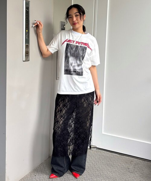 WHO'S WHO gallery(フーズフーギャラリー)の「PFバンドライクTEE(Tシャツ/カットソー・レディース・チャコールグレー/オフホワイト・FREE)」の9枚目の写真