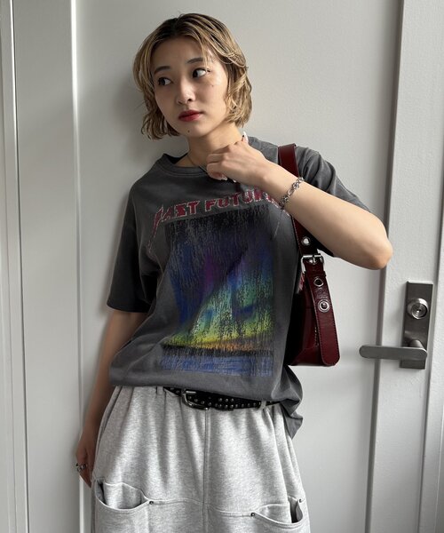 WHO'S WHO gallery(フーズフーギャラリー)の「PFバンドライクTEE(Tシャツ/カットソー・レディース・チャコールグレー/オフホワイト・FREE)」の12枚目の写真