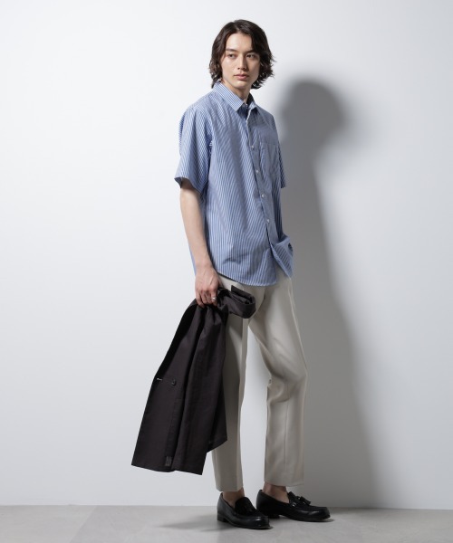 NANO universe（ナノユニバース）の「「ICE FLOW LINEN」バリエーションシャツ 半袖（シャツ/ブラウス・メンズ・ベージュ/ブルー/ホワイト・S/M/L）」の21枚目の写真