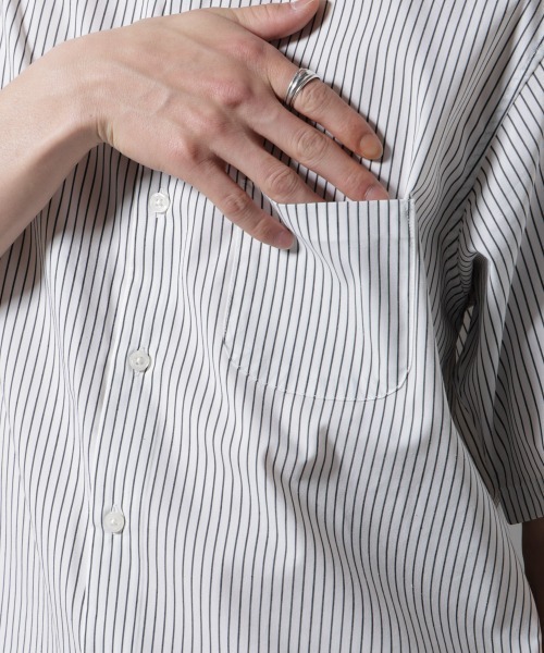 NANO universe（ナノユニバース）の「「ICE FLOW LINEN」バリエーションシャツ 半袖（シャツ/ブラウス・メンズ・ベージュ/ブルー/ホワイト・S/M/L）」の7枚目の写真