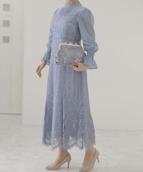 Lace Ladies（レースレディース）の「3WAY スパンコール ビジュー がま口 パーティーバッグ（クラッチバッグ・レディース・グレー/アイボリー/ブラック・FREE）」の16枚目の写真